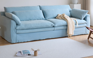 什么樣的沙發(fā)坐著最舒服，樸琢沙發(fā)輕薄扶手設(shè)計(jì)，白鵝絨+新雪麗棉