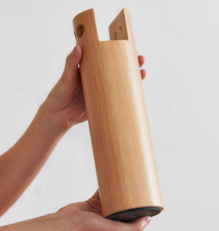 小戶型用的不占空間的床，北陌家具櫻桃木薄床頭1米5小戶型橡木雙人床-第7張圖片-文巢好物