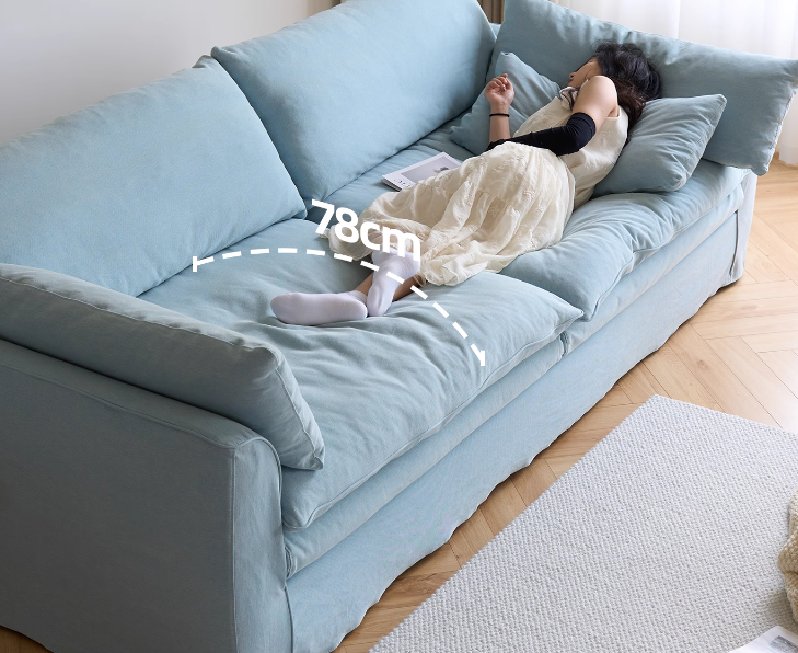 什么樣的沙發(fā)坐著最舒服，樸琢沙發(fā)輕薄扶手設(shè)計，白鵝絨+新雪麗棉-第2張圖片-文巢好物